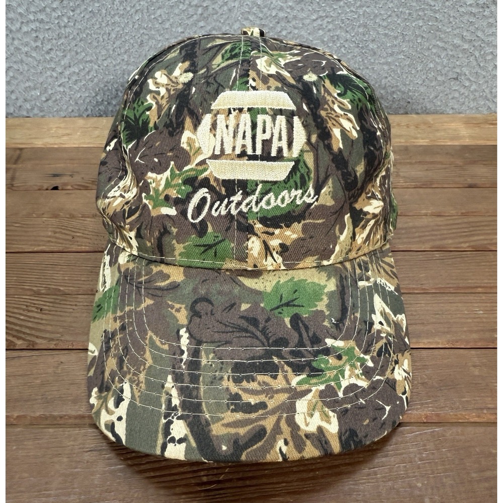 NAPA Hat Adult Camouflage Strap Back Cap Outdoors Workwear Mechanic Hunting Camo